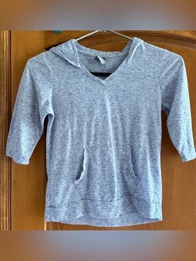 Marika Tek Girls Large 12-14 Heather Gray 3/4 Sleeve Hoodie